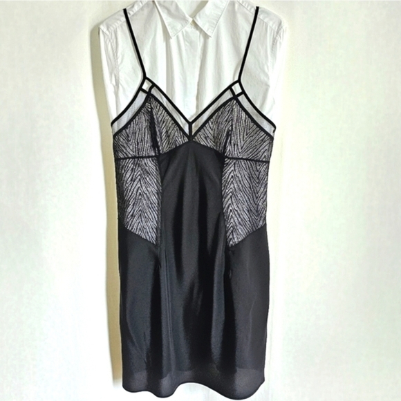 Calvin Klein Black Floral Lace Slip Dress - Picture 7 of 15